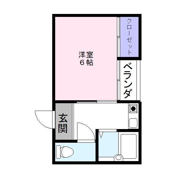 ファミーユ・トシ(1K/2階)の間取り写真