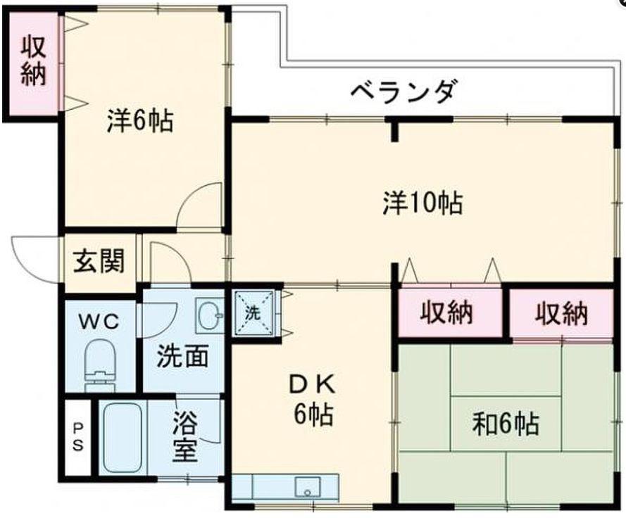 小泉ファインハイツ(3DK/2階)の間取り写真