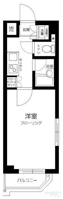ルーブル新宿西落合参番館(1K/3階)の間取り写真