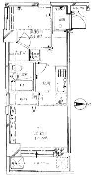 ステージ中馬込(1SK/1階)の間取り写真