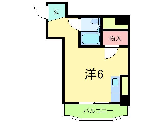 ル・パレ甲南(ワンルーム/4階)の間取り写真
