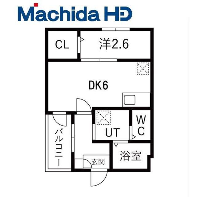 賑町シーエム・ディス(1DK/1階)の間取り写真