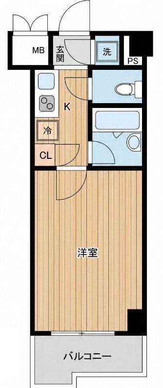 ルーブル蒲田参番館(1K/3階)の間取り写真