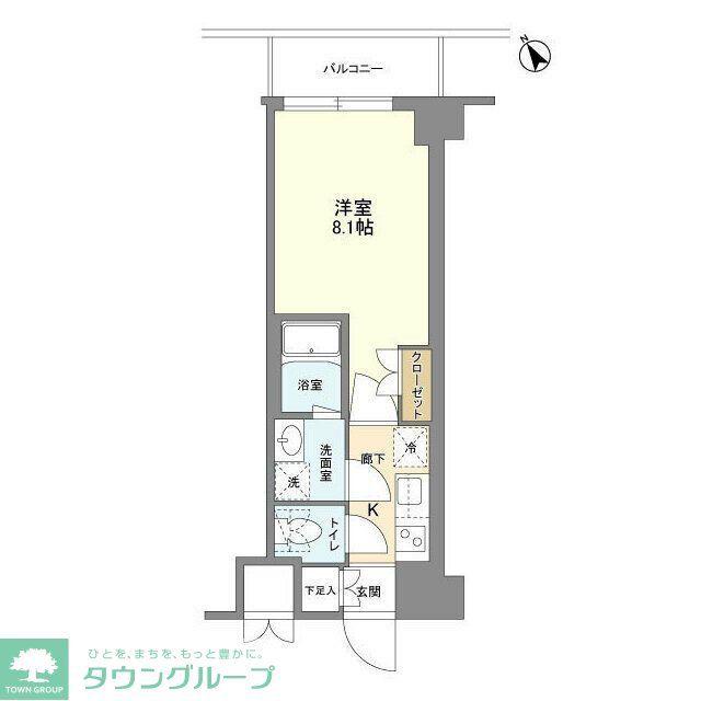 KDXレジデンス西調布(1K/5階)の間取り写真