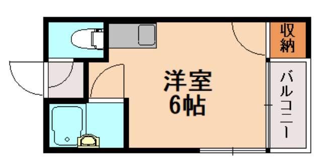 レジデンシャル福教大(1K/1階)の間取り写真
