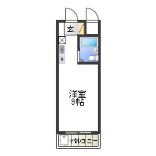 グリーンハイツ(ワンルーム/3階)の間取り写真