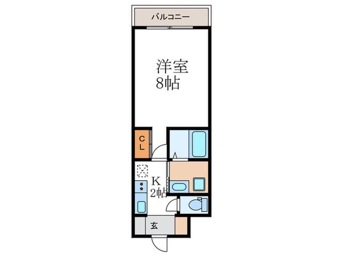 プラネシア京阪出町柳(1K/5階)の間取り写真