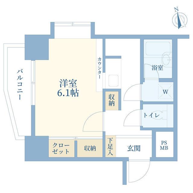 日神パレステージ三軒茶屋II(1K/5階)の間取り写真