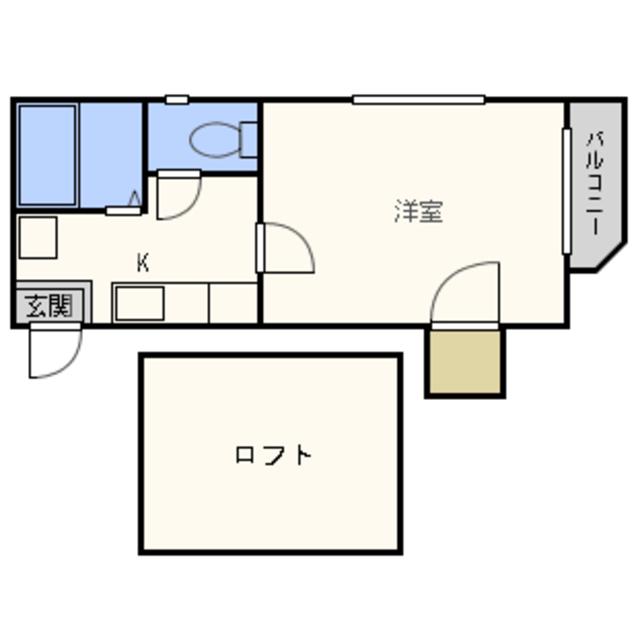 ウィンセレス大濠(1K/2階)の間取り写真
