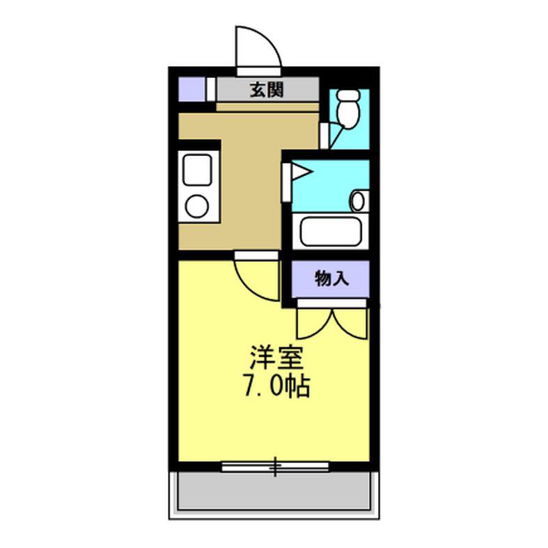 セントラル昭和(1K/2階)の間取り写真