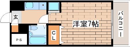 大手ビル(1K/4階)の間取り写真