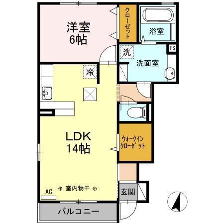 ロイヤル・スクエア(1LDK/1階)の間取り写真