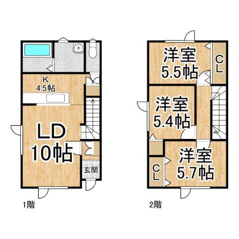 STORYII(3LDK/1階)の間取り写真