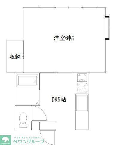 エトワール北柏(1DK/1階)の間取り写真