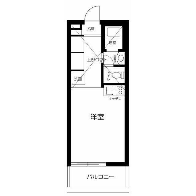 梨本アパート(ワンルーム/2階)の間取り写真