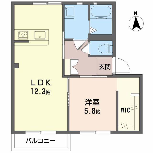 フォーレスENDO B(1LDK/2階)の間取り写真