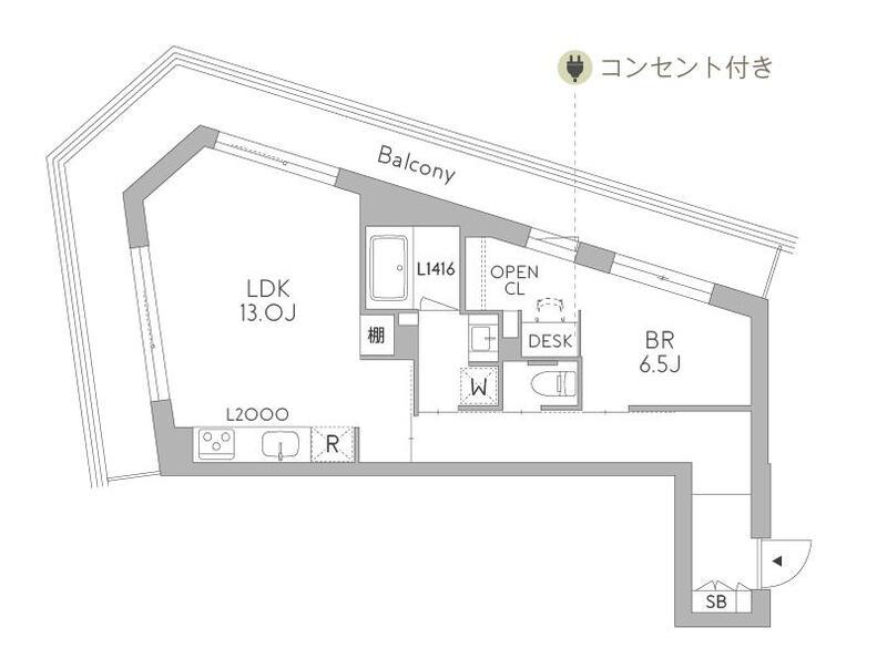 GRANDUO荻窪3(1LDK/3階)の間取り写真