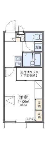 レオパレスウエスト(1K/1階)の間取り写真