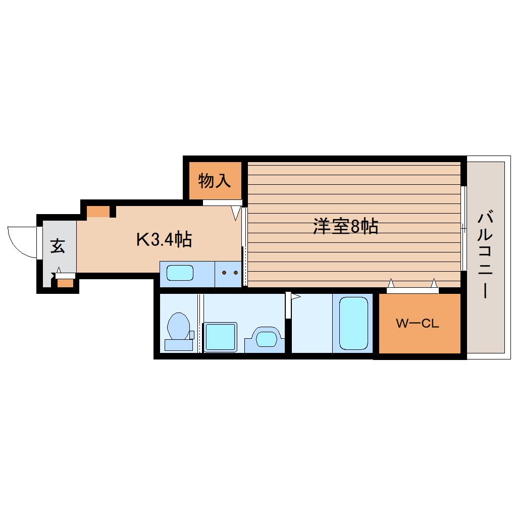 RUND 大手町(1K/1階)の間取り写真