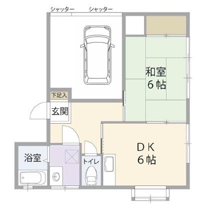 コーポニコー(1DK/1階)の間取り写真