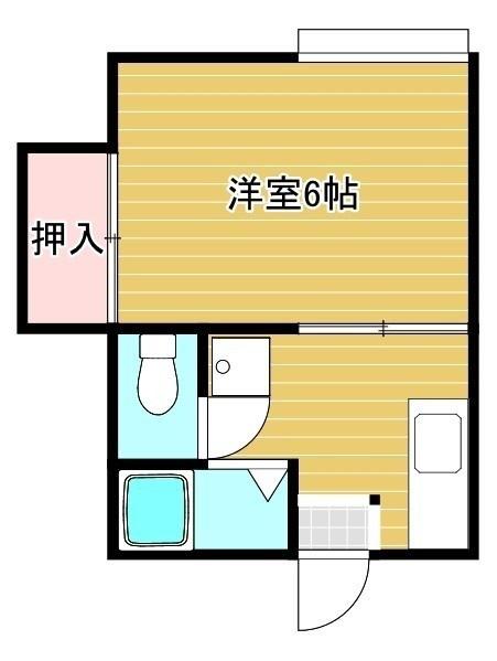 リゾートインフルハウス(1K/1階)の間取り写真