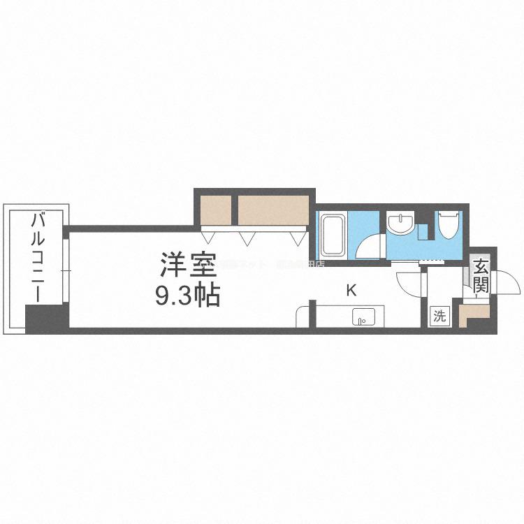 エスポルテ福島(ワンルーム/6階)の間取り写真