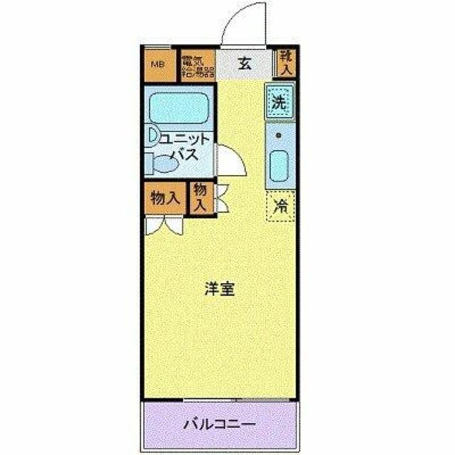 スカイコート生麦第2(ワンルーム/4階)の間取り写真