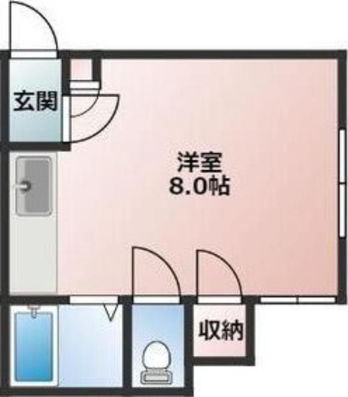 N43クラブハウス B(ワンルーム/1階)の間取り写真