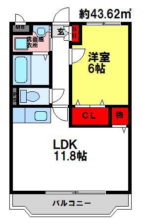 BEAUTERRACEステラ(1LDK/2階)の間取り写真