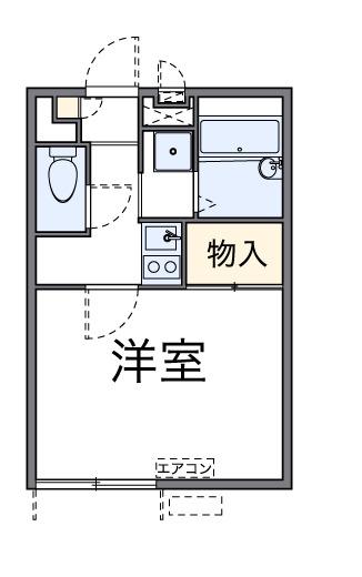 レオパレスカーサ ソレアード(1K/1階)の間取り写真
