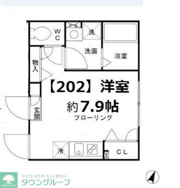 メゾン フォレスト(ワンルーム/2階)の間取り写真