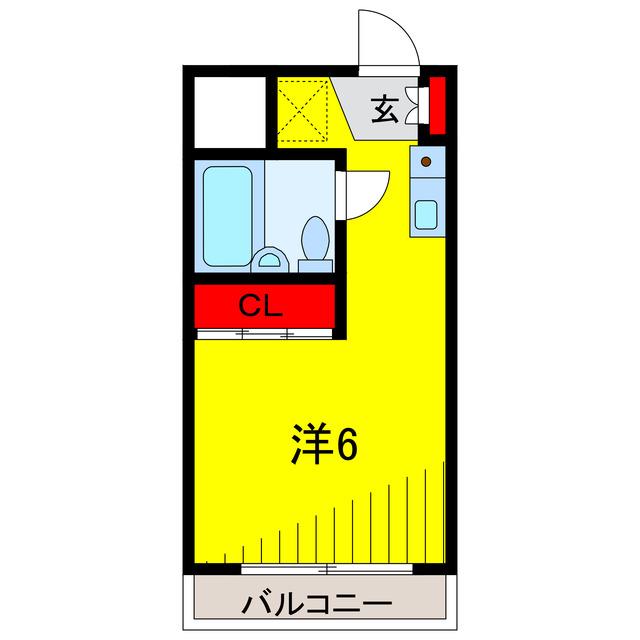 ローヤル佐野(ワンルーム/4階)の間取り写真