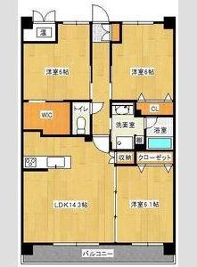 サンプログレス泉中央(3LDK/2階)の間取り写真