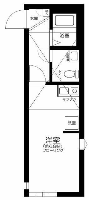 ロイド二子新地(ワンルーム/2階)の間取り写真
