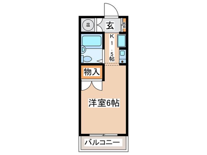 コンフォルト(1K/4階)の間取り写真