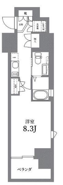 コンシェリア駒込ANNEX(1K/9階)の間取り写真