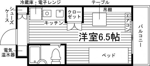 メゾン・ドゥ・シルヴァン(ワンルーム/2階)の間取り写真