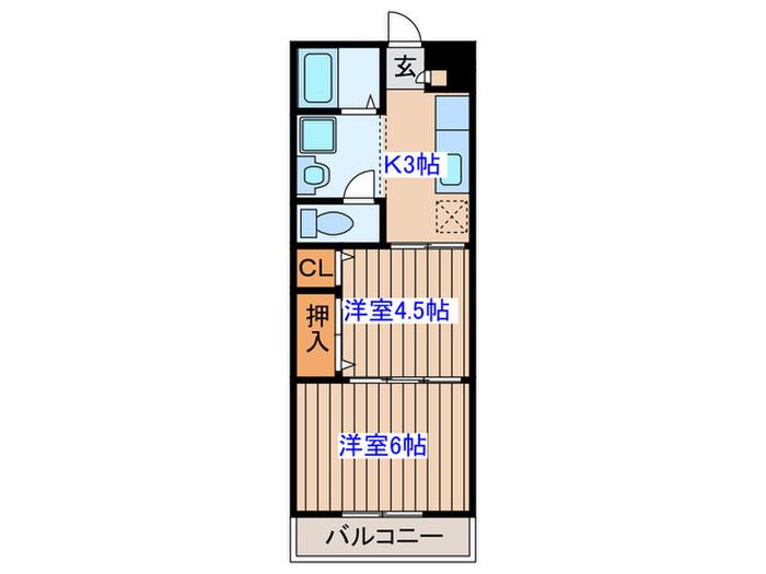 TOUSENSYA(2K/1階)の間取り写真