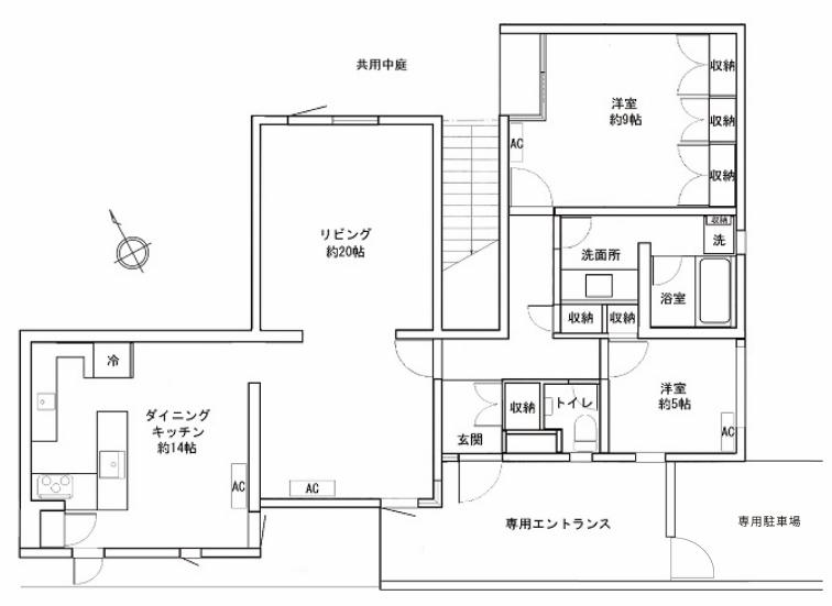 ビラ・サピエンザ(2LDK/1階)の間取り写真
