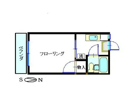 ハイツ望月(1K/2階)の間取り写真