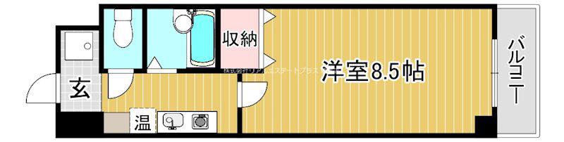 プリオールZEN弐番館(1K/7階)の間取り写真