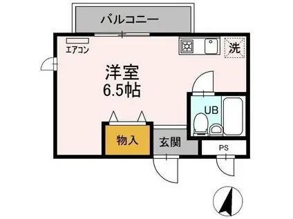 クレストガーデン津田沼(ワンルーム/4階)の間取り写真