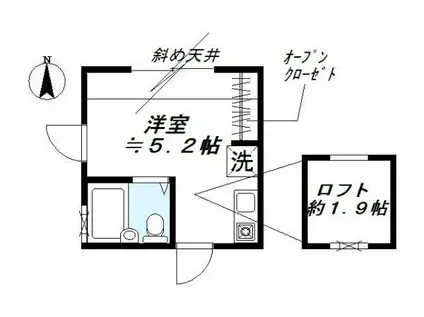 ユーハウス品川(ワンルーム/3階)の間取り写真