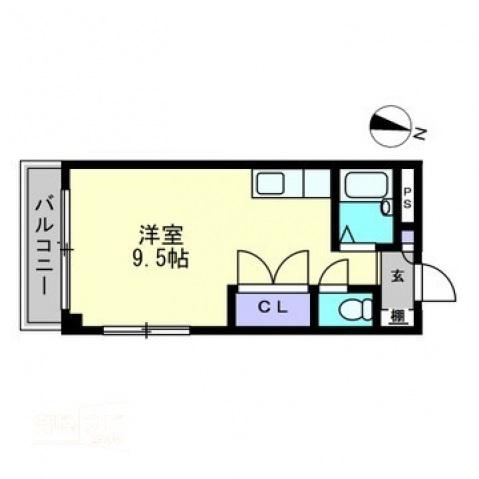 フェンネルハイツ(ワンルーム/4階)の間取り写真