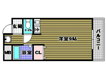 グランベール(ワンルーム/3階)の間取り写真