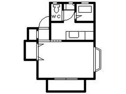 アイハイツ(1K/1階)の間取り写真
