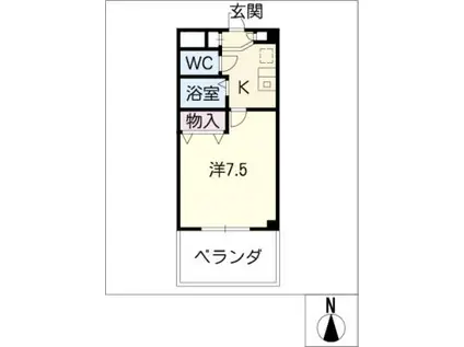 AIHOビル(1K/2階)の間取り写真