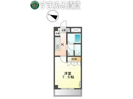 エルアール豊坂(1K/1階)の間取り写真