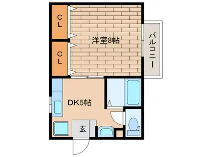 サニースポットII(1DK/1階)の間取り写真