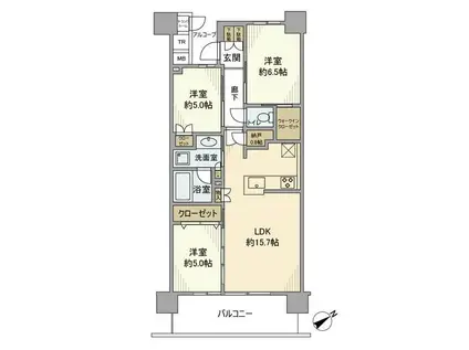 プラウドシティ日吉レジデンスII(3LDK/17階)の間取り写真